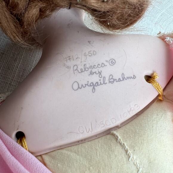 Porcelain Doll Signed Avigail Anna Brahms 1983 Rebecca Ballerina Ltd Ed 12/450 - Picture 12 of 16